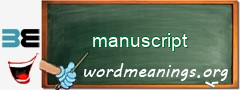 WordMeaning blackboard for manuscript